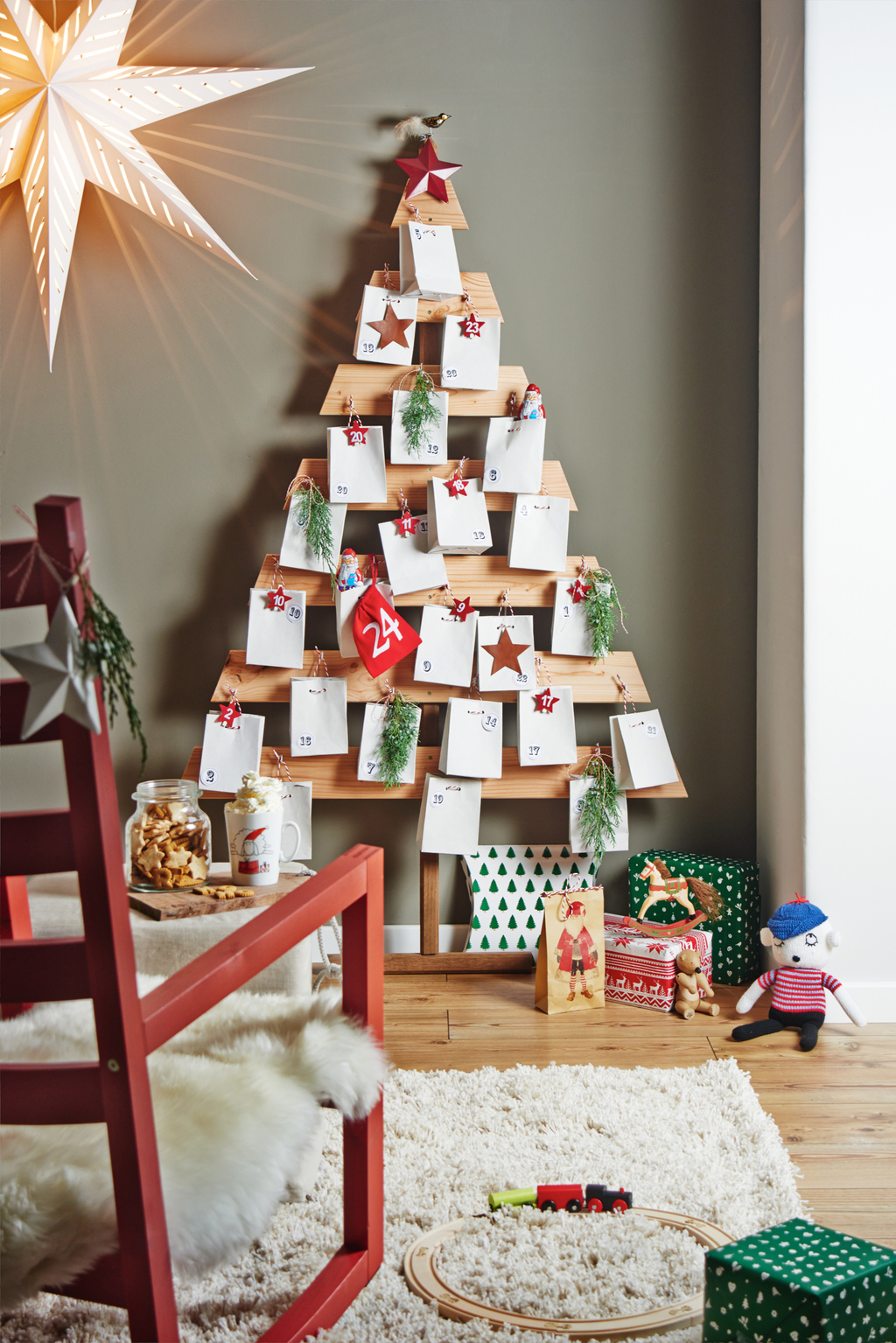 Adventskalender aus Holz basteln Ein nachhaltiger Begleiter durch den Advent