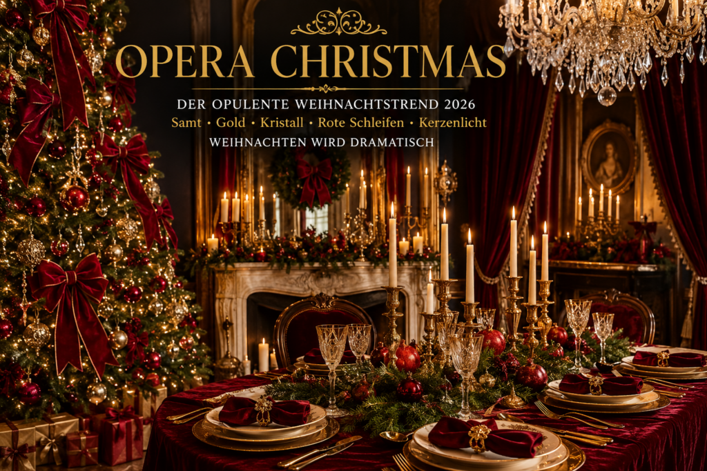 Wohnzimmer opulent im Opern Stil geschmückt